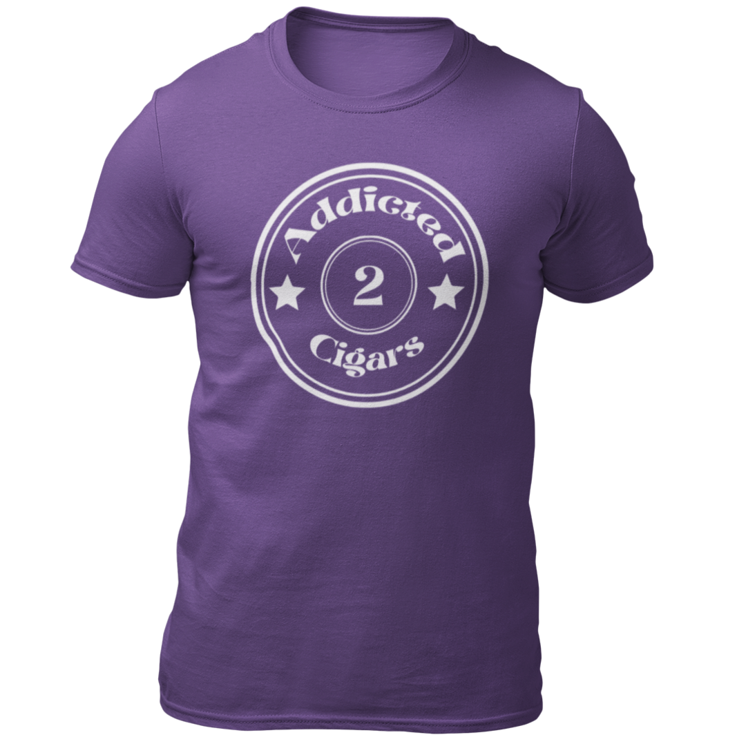 Addicted2Cigars White Circle Short Sleeve