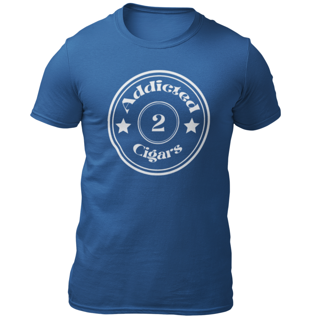 Addicted2Cigars White Circle Short Sleeve