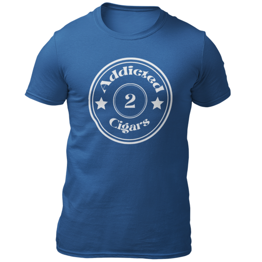 Addicted2Cigars White Circle Short Sleeve