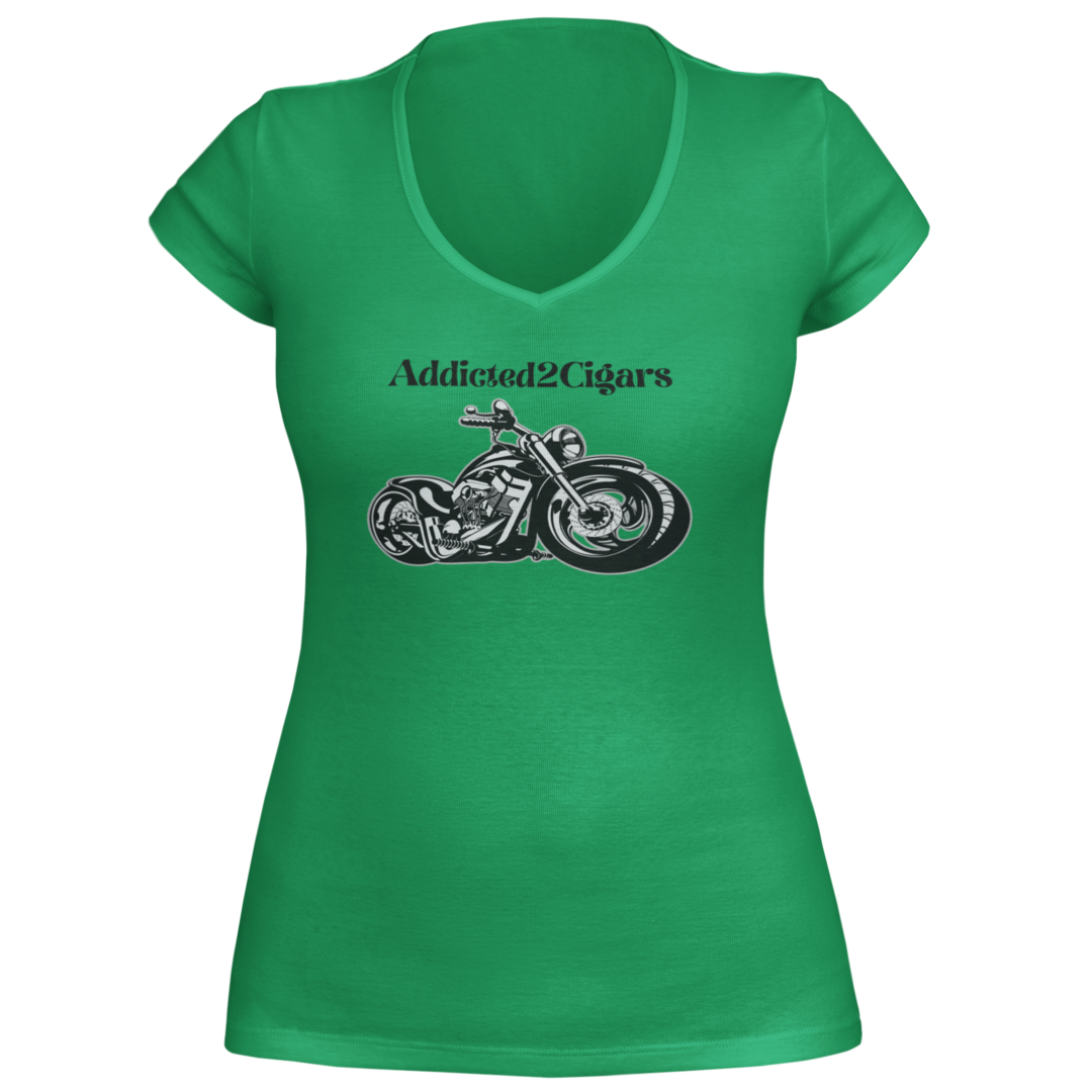 Addicted2Cigars Women Motorcycle Short Sleeve