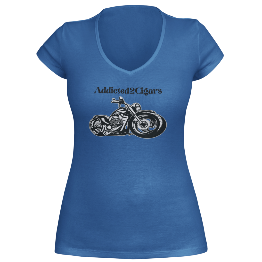 Addicted2Cigars Women Motorcycle Short Sleeve