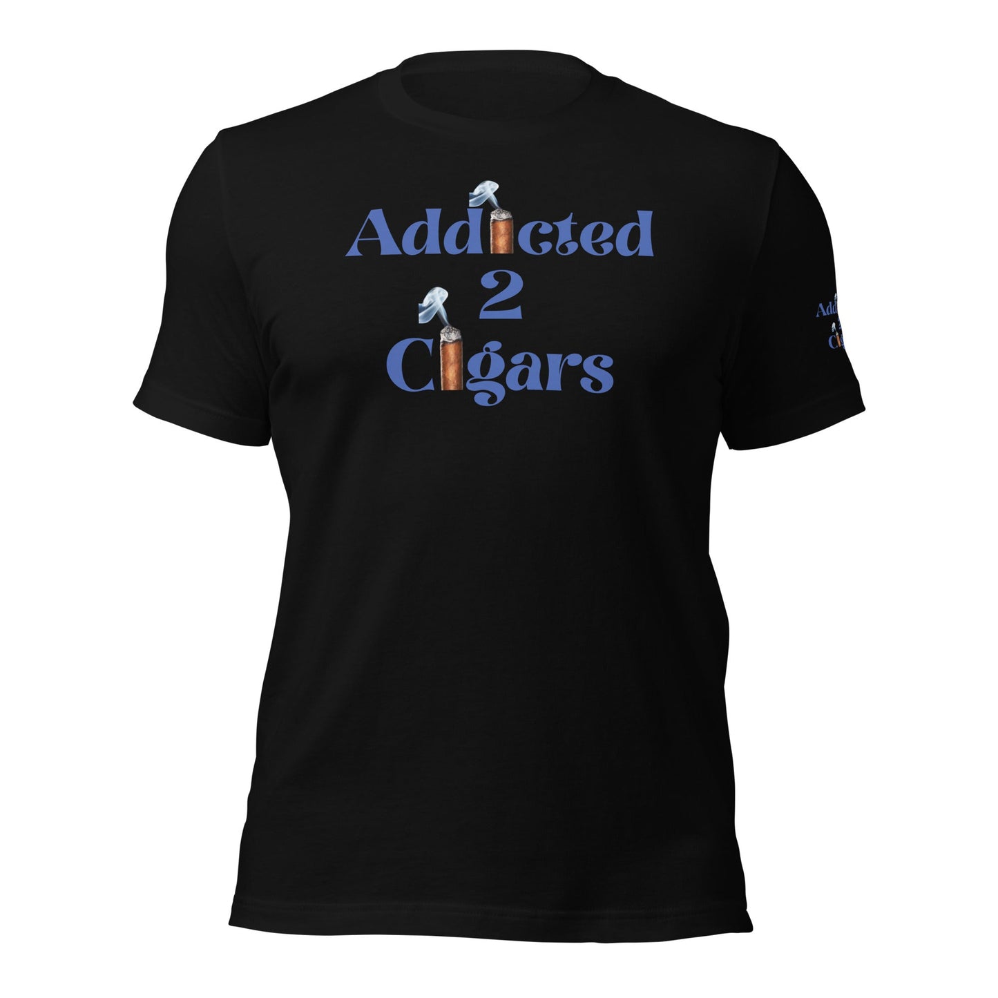 Addicted2Cigars Men Royal Blue Short Sleeve