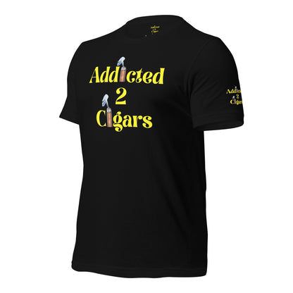 Addicted2Cigars Men Short Sleeve Yellow