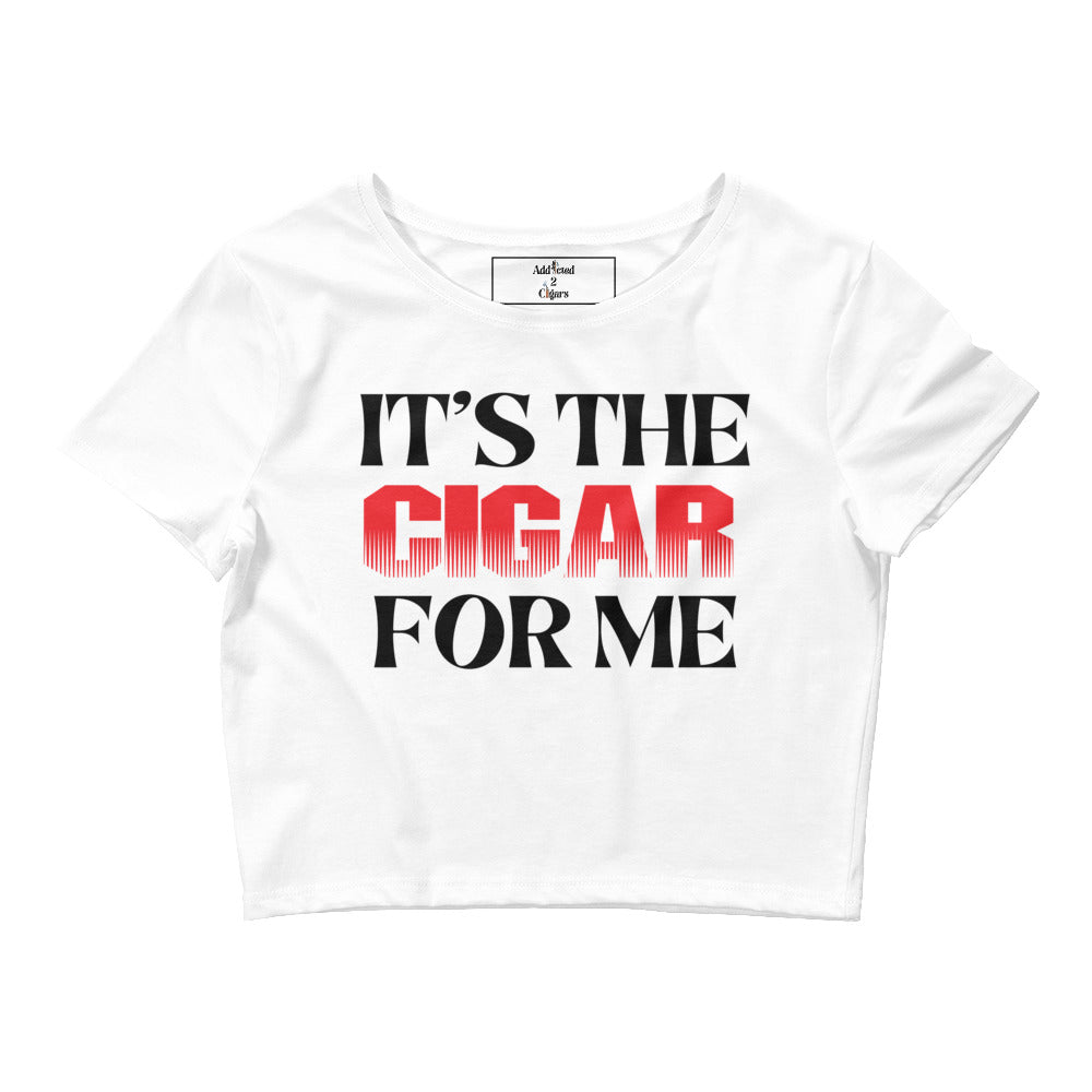 It's The Cigar For Me Addicted2Cigars Red/Black Crop Top